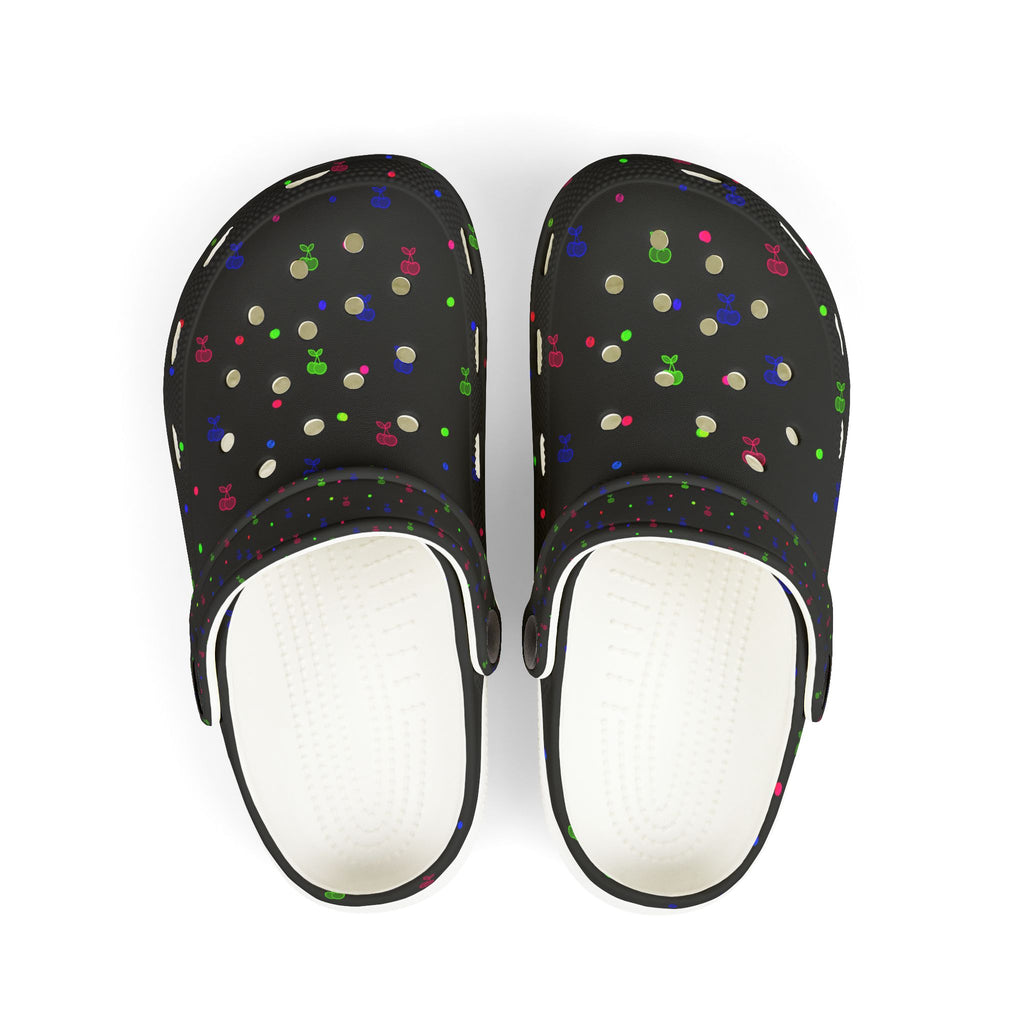 Kids' Black Confetti EVA Foam Clogs — Lightweight Slip-On Sandals for Boys & Girls