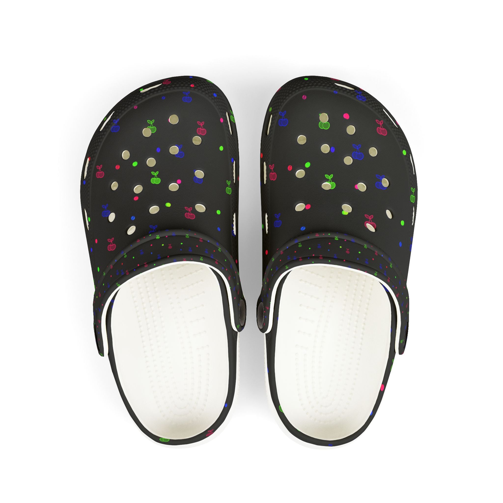 Kids' Black Confetti EVA Foam Clogs — Lightweight Slip-On Sandals for Boys & Girls