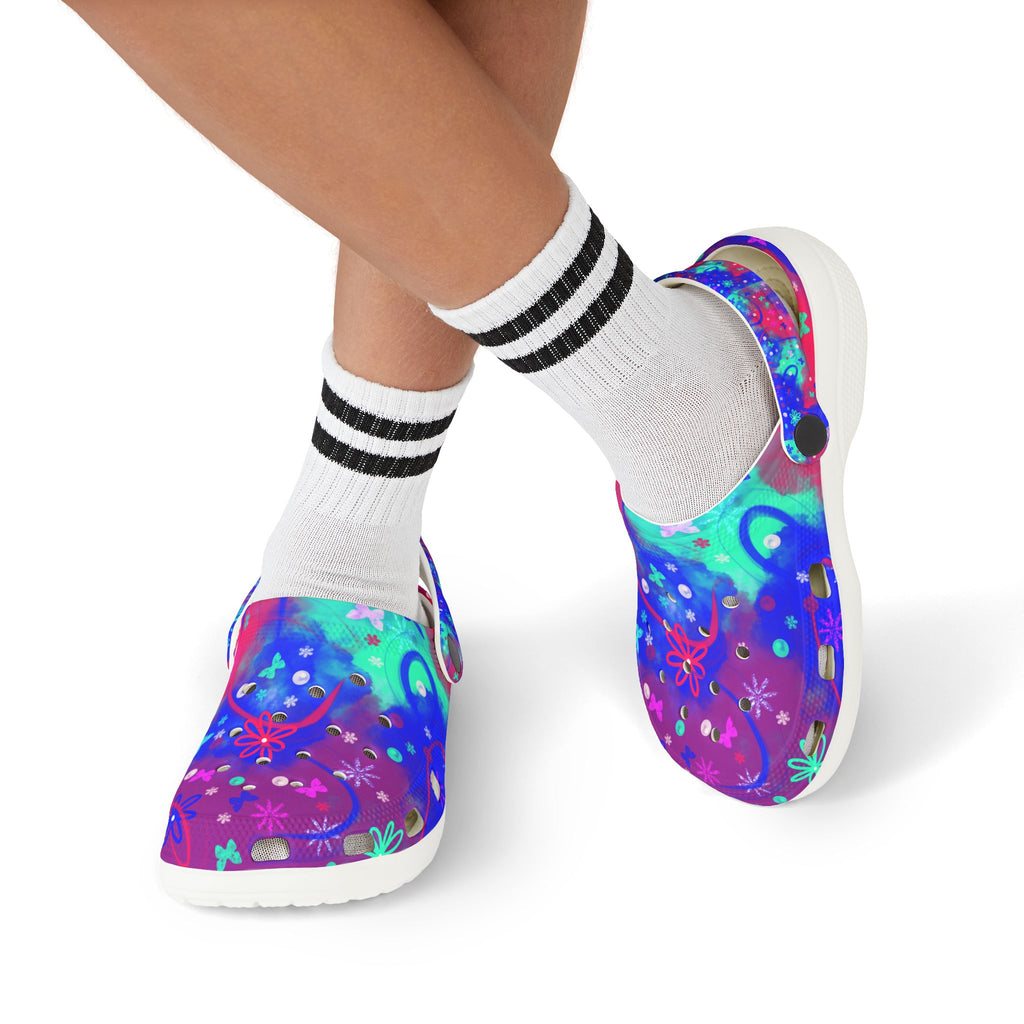Kids Colorful Galaxy Clogs — Fun Rainbow Foam Slip-Ons