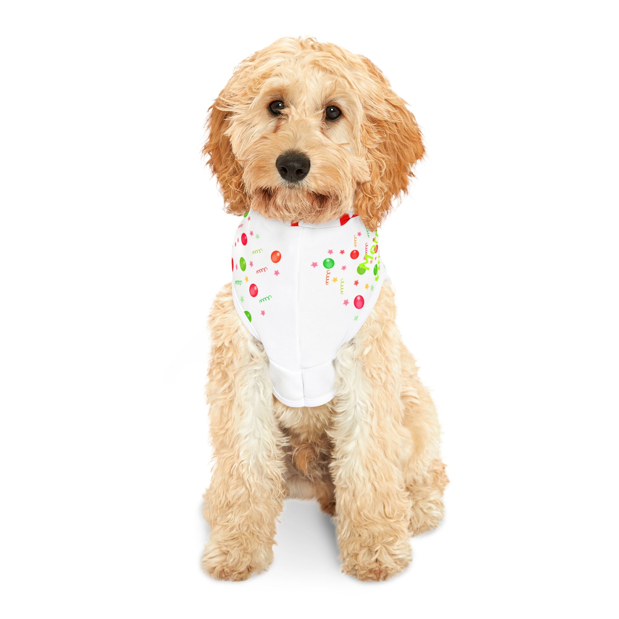 Christmas Elf & Reindeer Pet Hoodie – Cute Holiday Dog/Cat Sweater with Hearts & Confetti