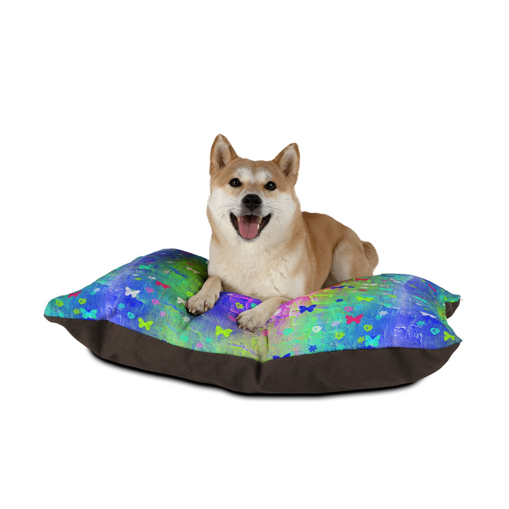My God Reigns Colorful Butterfly Pet Bed — Plush Pooch & Cat Pillow