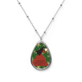 Oval Pendant Necklace — Festive Toucan Holiday Jewelry