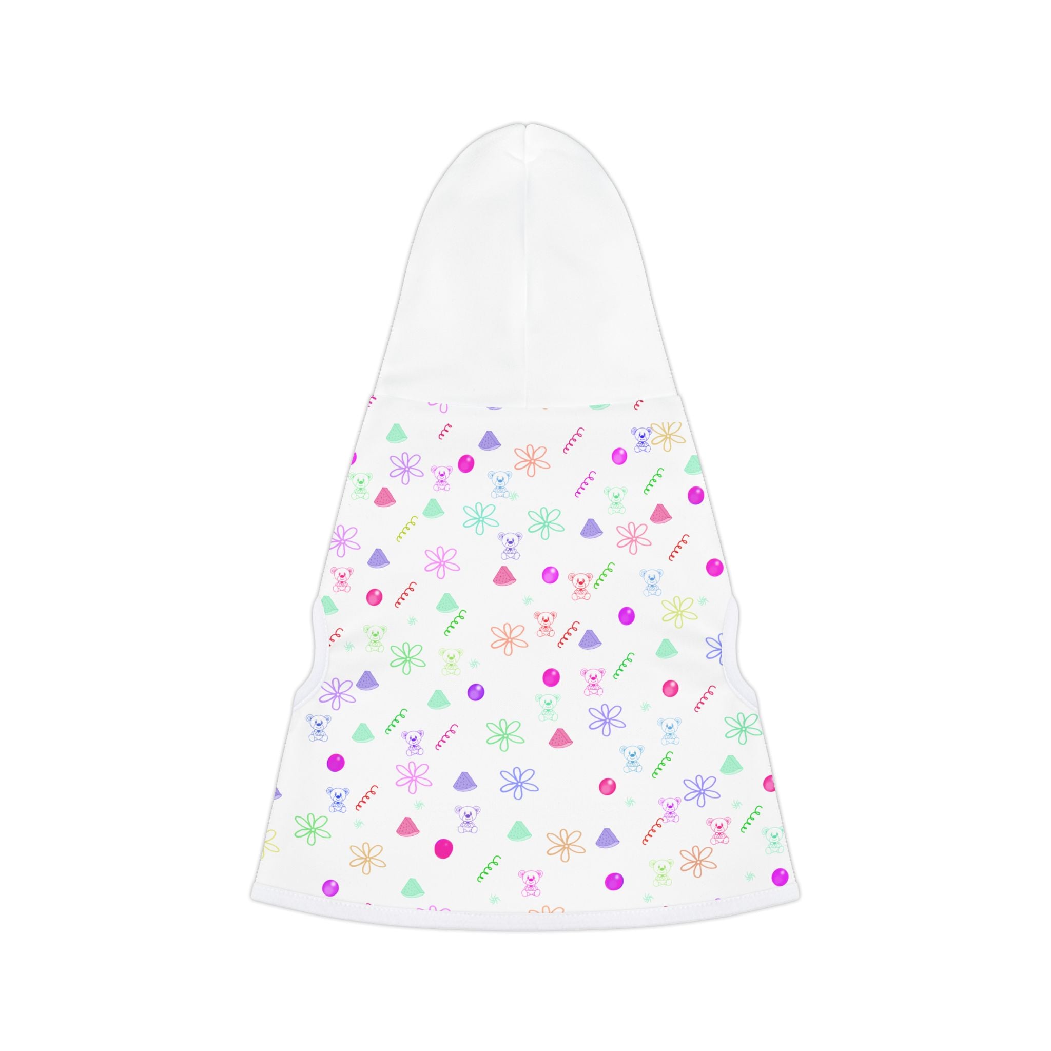 Pastel Candy Pattern Pet Hoodie — Cute Floral & Sweets Dog Hoodie