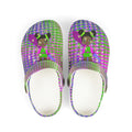 Kids Foam Clogs — Colorful Pattern with Cute Girl Graphic