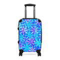 Carry-On Suitcase with Blue Geometric Starburst Print – Vibrant Travel Luggage