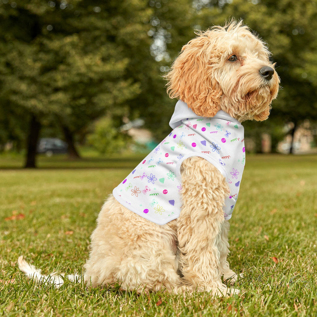 Pastel Candy Pattern Pet Hoodie — Cute Floral & Sweets Dog Hoodie