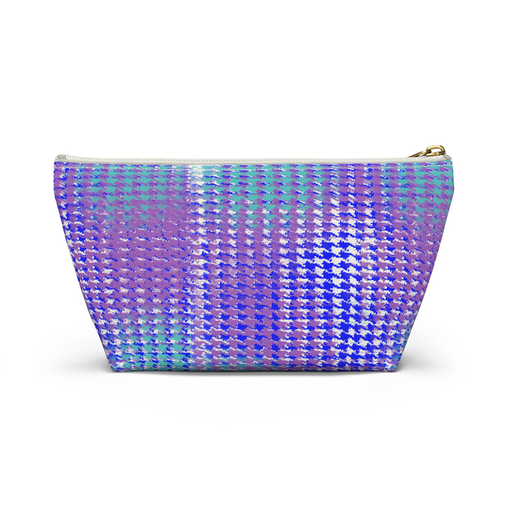 Holographic Purple Mermaid Accessory Pouch with Cute Girl Graphic