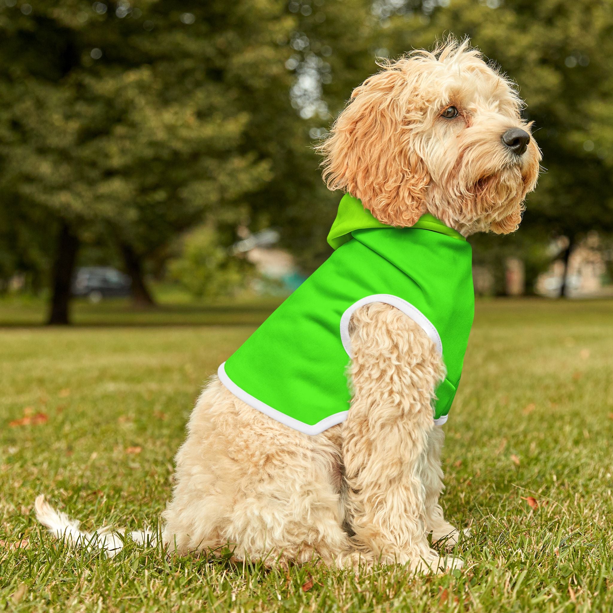 Neon Green Pet Hoodie - Lightweight Dog & Cat Sweatshirt