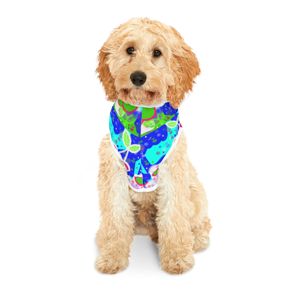 Cherry Pop Pet Hoodie — Colorful Retro Fruit Print Dog & Cat Hoodie