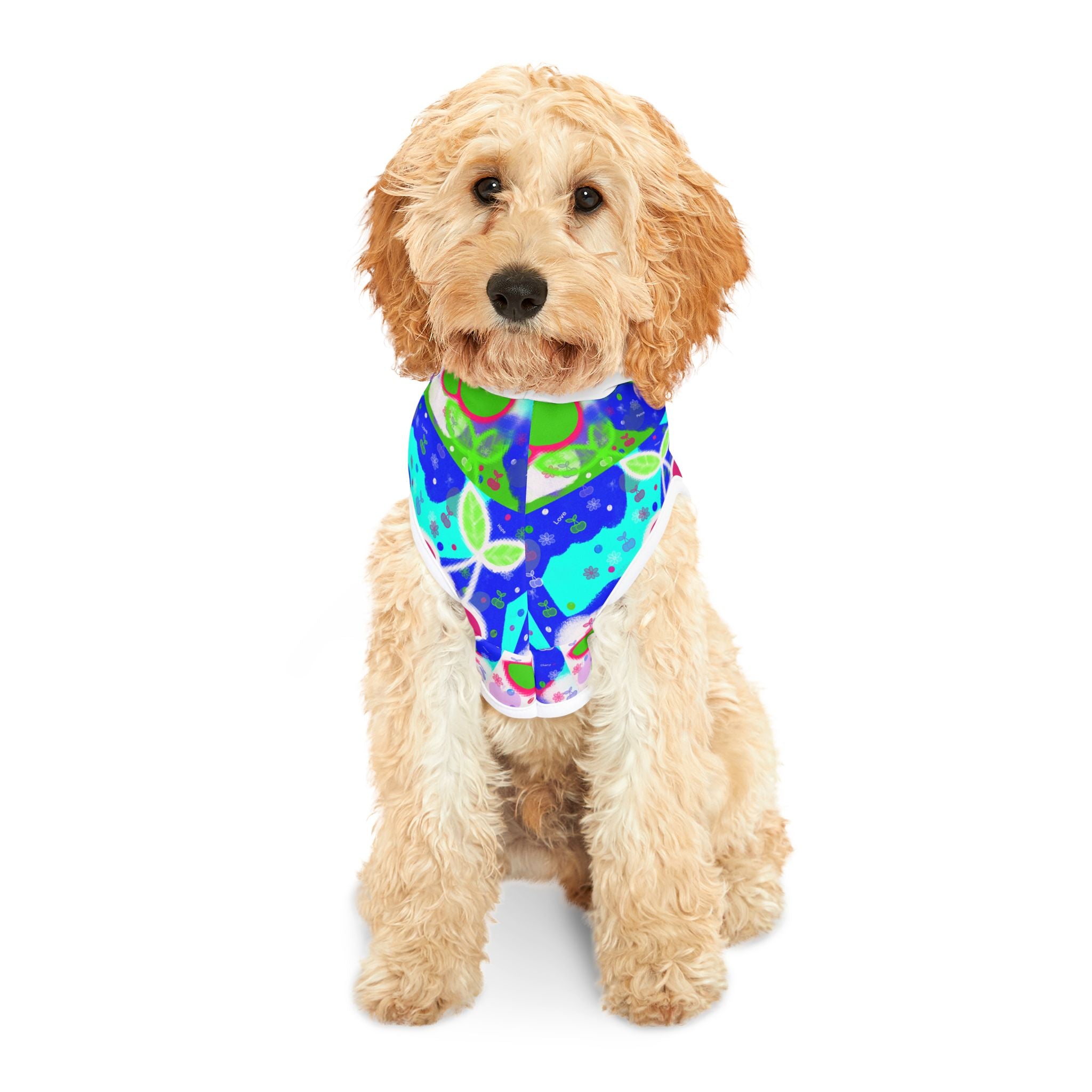 Cherry Pop Pet Hoodie — Colorful Retro Fruit Print Dog & Cat Hoodie