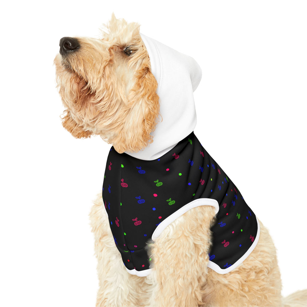 Pet Hoodie - Colorful Paw Print Hooded Dog & Cat Sweatshirt