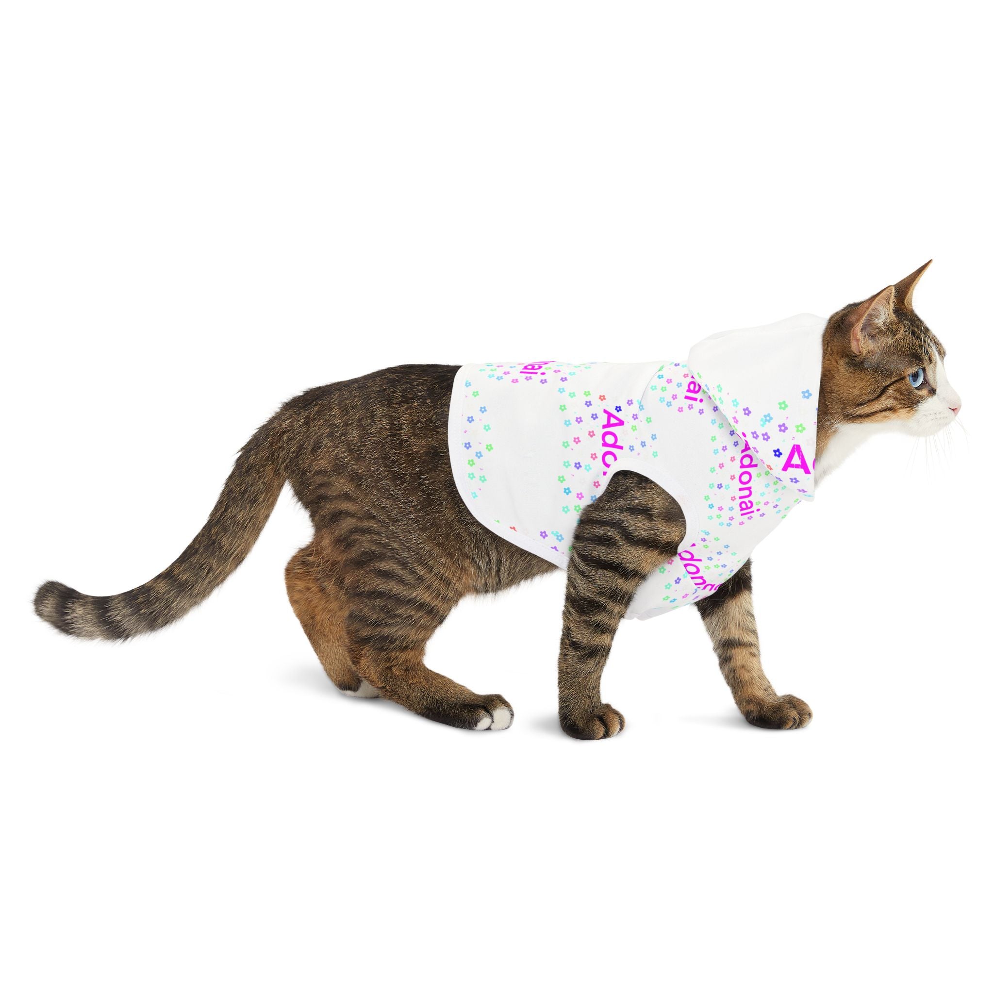 Pet Hoodie — Personalized "Adonai" Confetti Hooded Pet Shirt