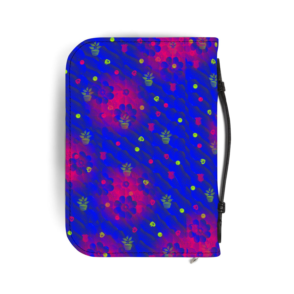 Floral Neon Bible Cover — Zippered Protective Case for Carrying Bible