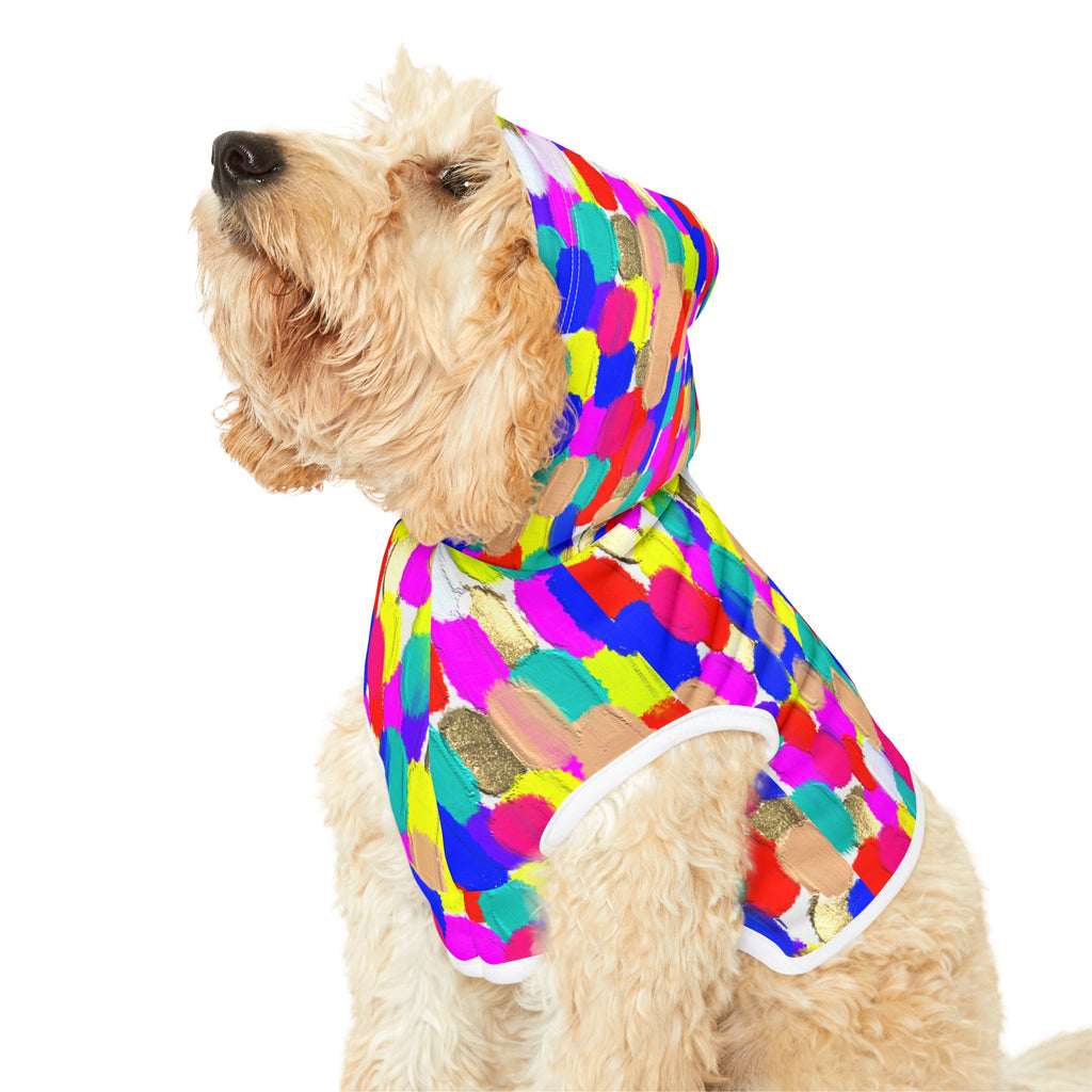 Pet Hoodie — Colorful Brushstroke Print Dog Hoodie