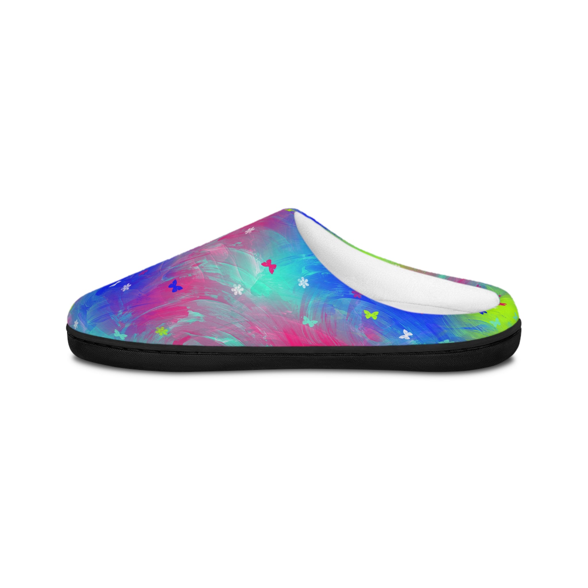 Colorful Butterfly Swirl Indoor Slippers