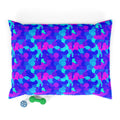 Colorful Blue Purple Camouflage Pet Bed – Plush Dog & Cat Pillow
