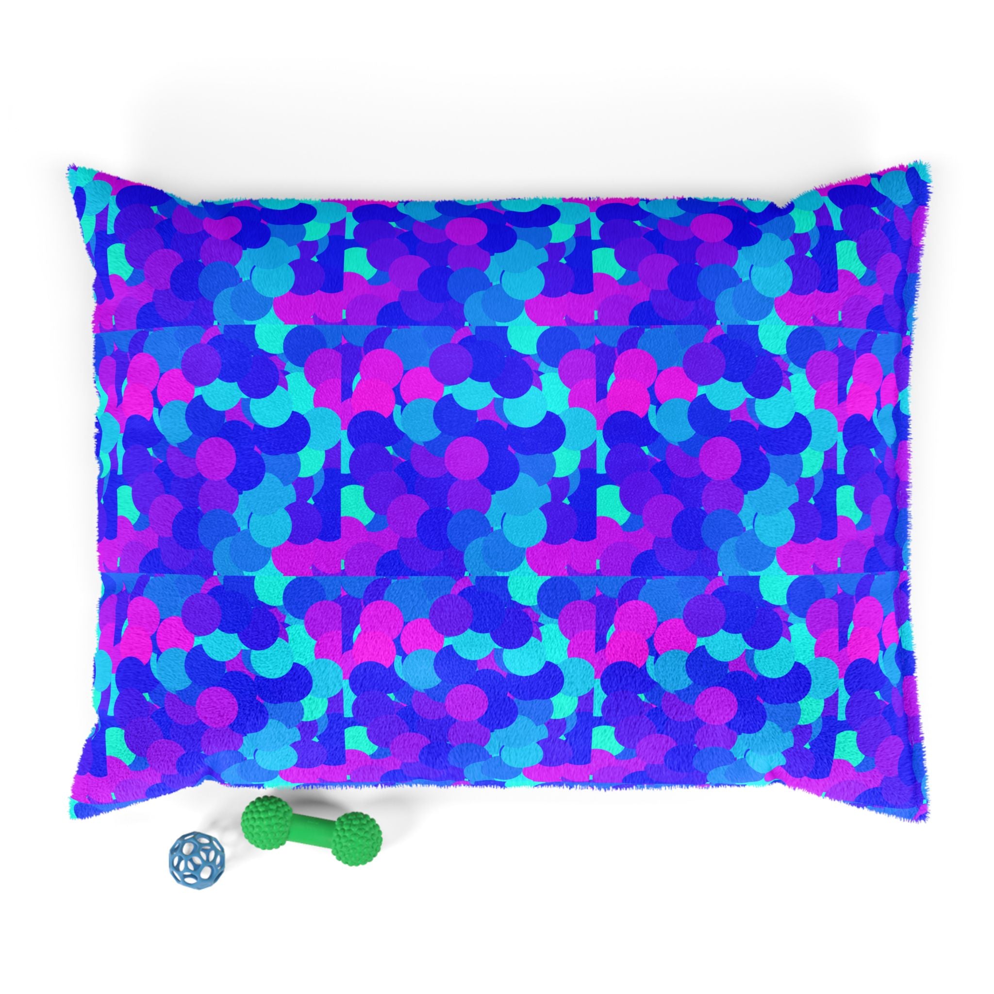 Colorful Blue Purple Camouflage Pet Bed – Plush Dog & Cat Pillow