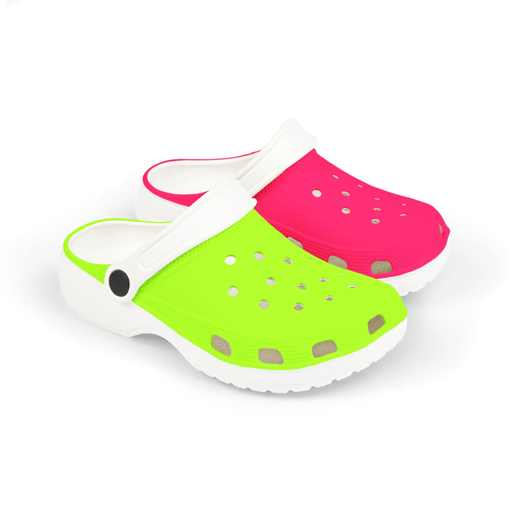 Kids Neon Foam Clogs — Lightweight Breathable Slip-On Sandals