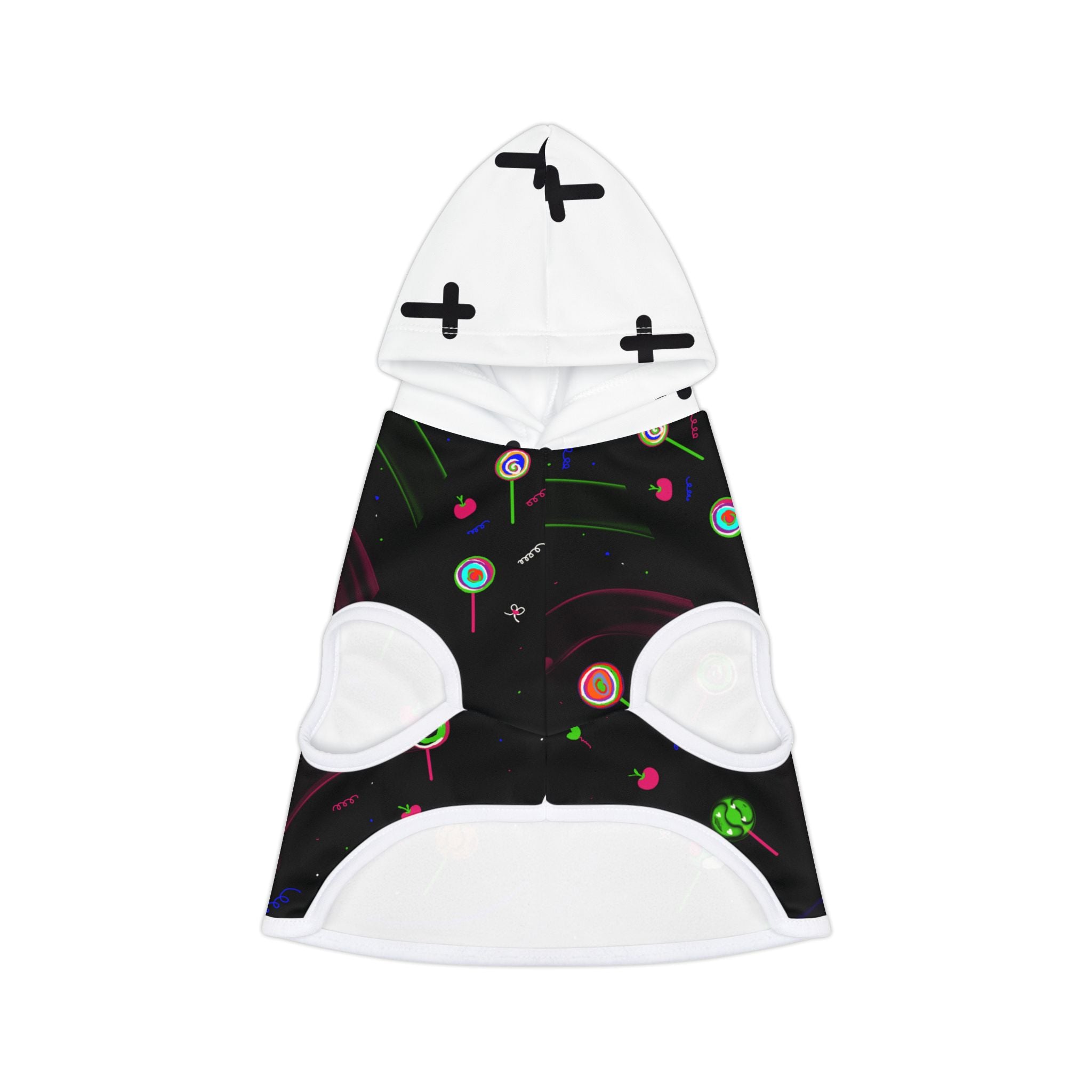 Candy Galaxy Pet Hoodie — Space Lollipop Print Dog & Cat Sweatshirt
