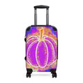 Halloween Purple Pumpkin Carry-On Suitcase – Glitter Fall Travel Luggage