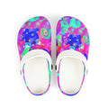 Kids Floral Bubble Clogs — Colorful Pink & Purple EVA Foam Slip-Ons