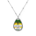 Oval Necklace — "LORD, mighty in battle" Inspirational Pendant