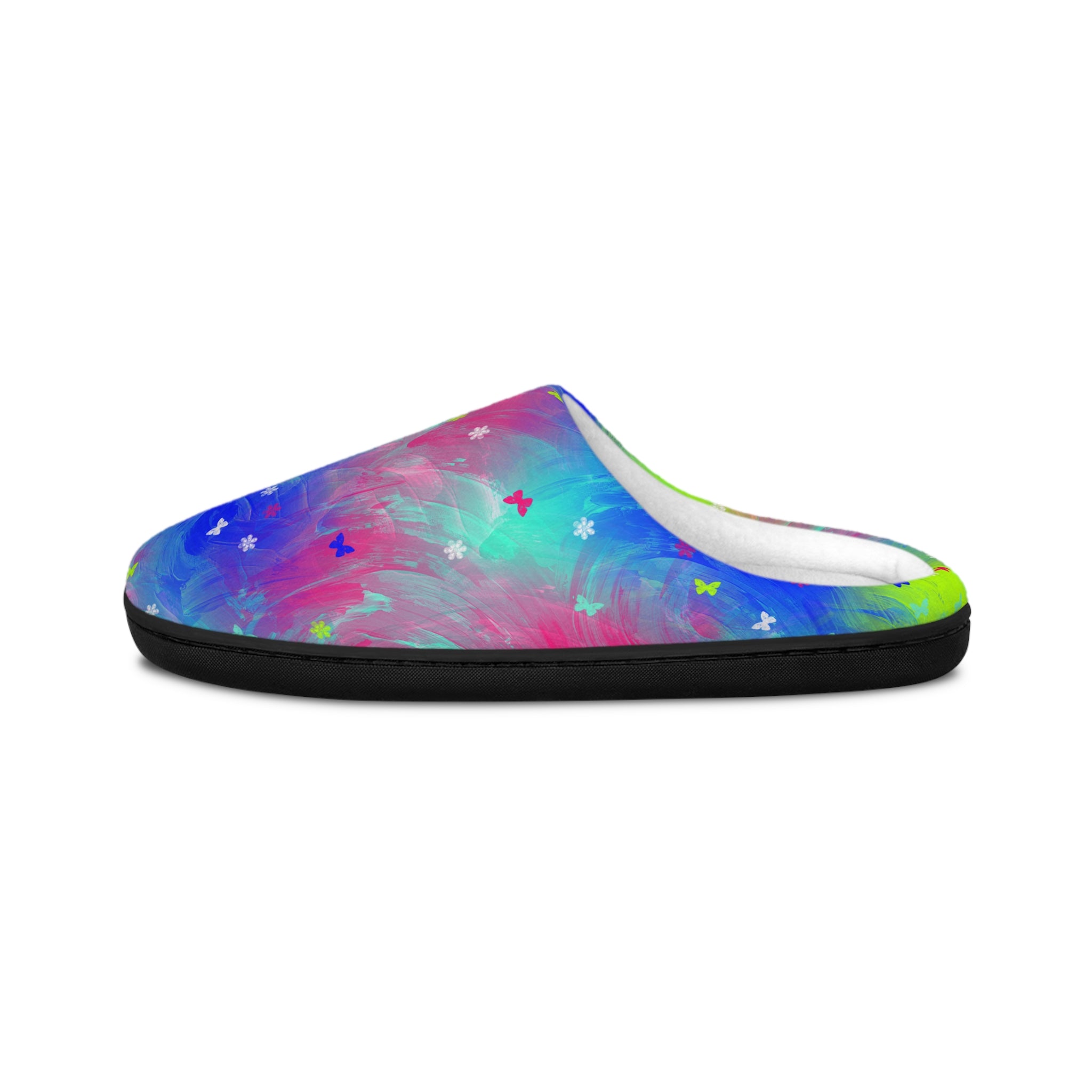 Colorful Butterfly Swirl Indoor Slippers
