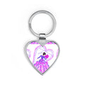 Heart Keychain — Cute Pink Mermaid Heart Keyring, Gift for Girls & Kids