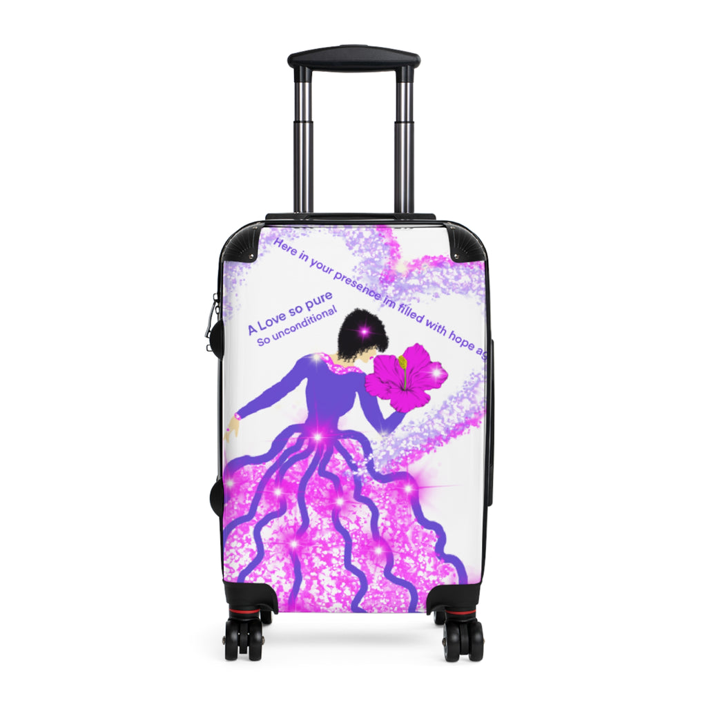 Suitcase — Pink Dream Princess Travel Carry-On with Inspirational Quote