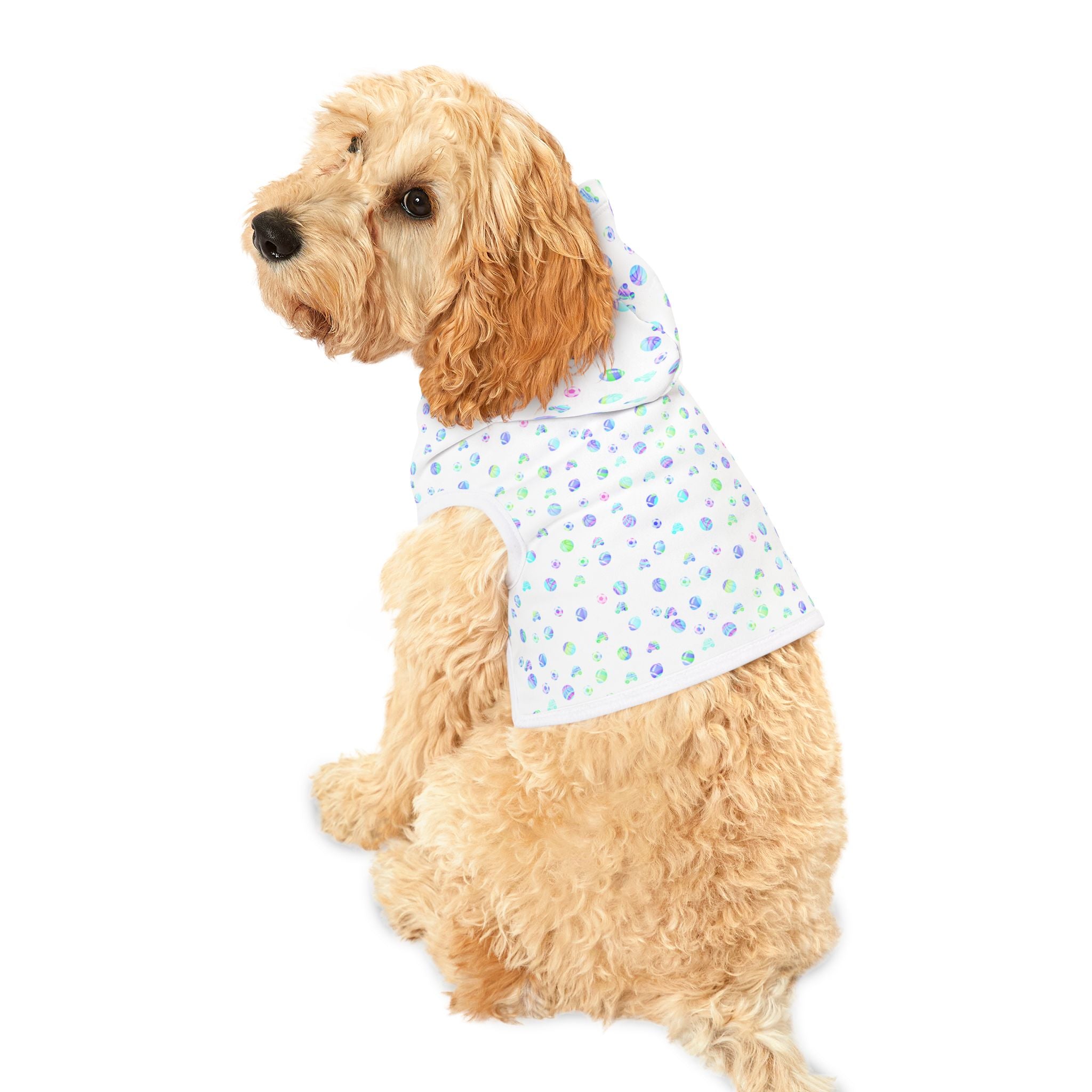 Pastel Dot Pet Hoodie — Lightweight Cute Hooded Sweater for Small Dogs & Cats