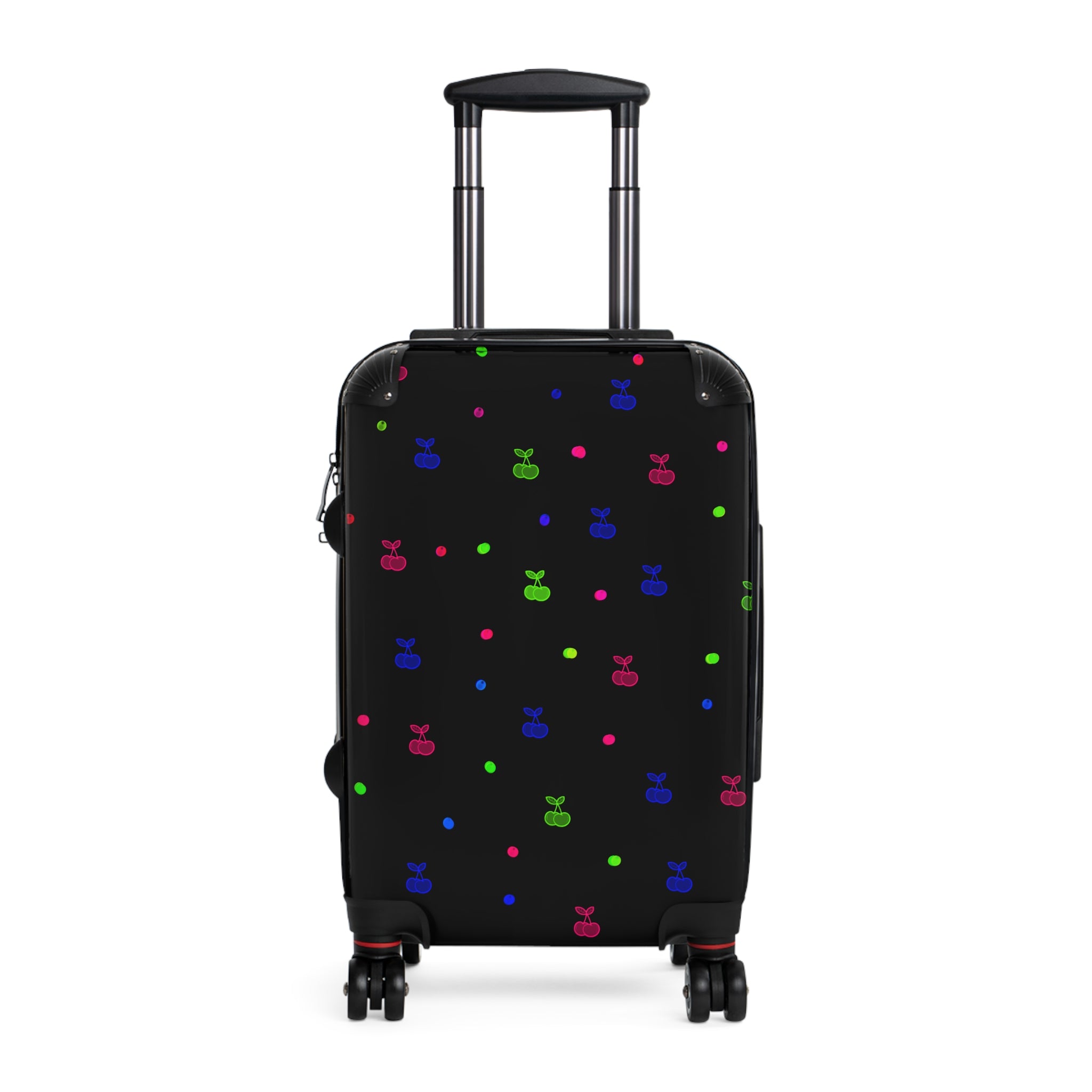 Neon Snack Icons Carry-On Suitcase — Playful Travel Luggage with Colorful Candy Pattern