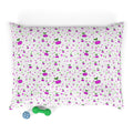 Pink Apple Pattern Pet Bed — Plush Small Dog & Cat Pillow