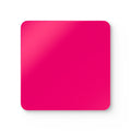 Hot Pink Cork Coaster Set — Square Corkback Drink Coasters