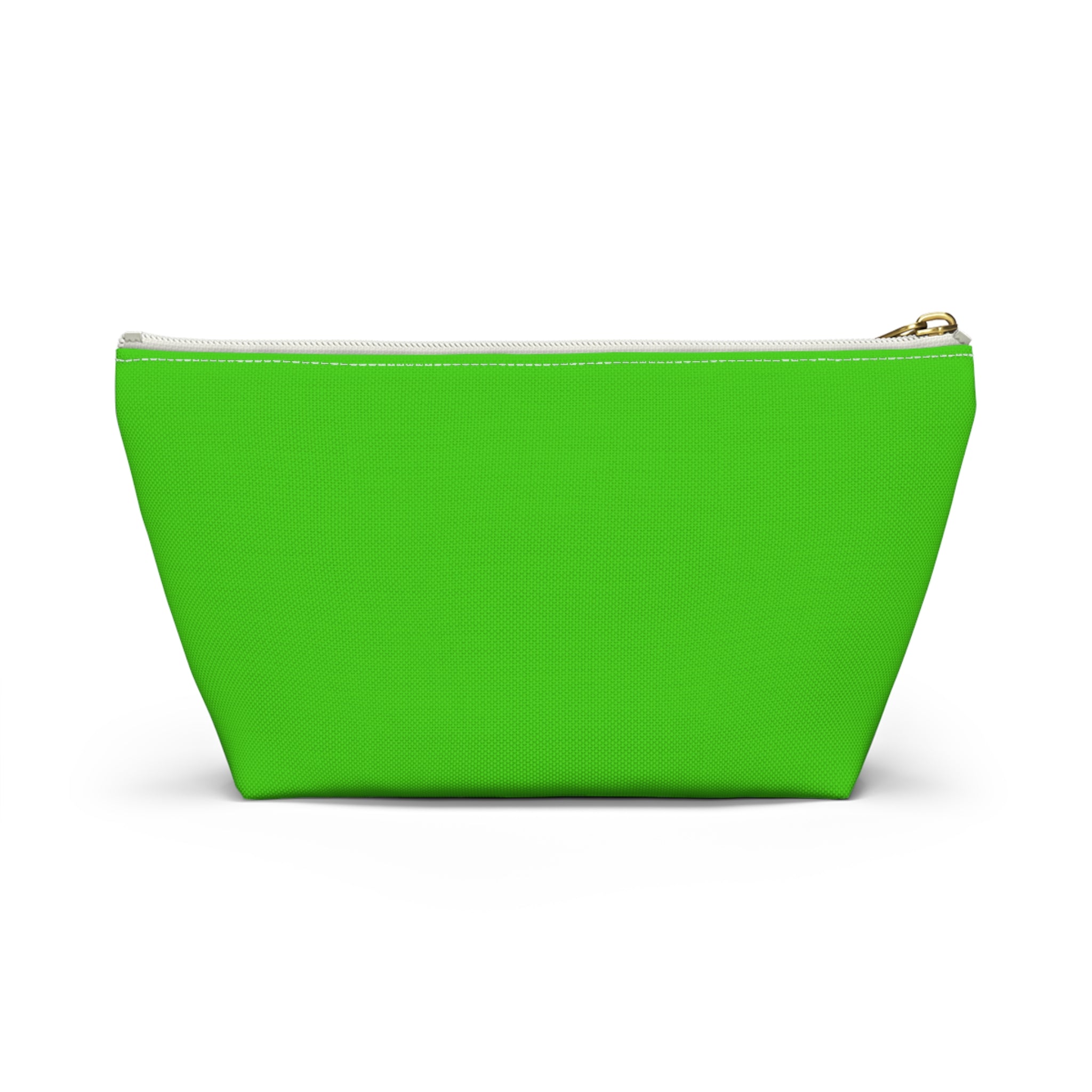 Bright Lime Apple Accessory Pouch — Colorful Floral Apple Cosmetic Bag