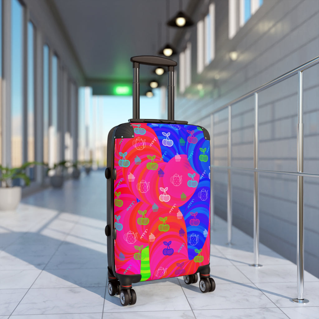 Colorful Cherry Pop Suitcase – Vibrant Travel Carry-On
