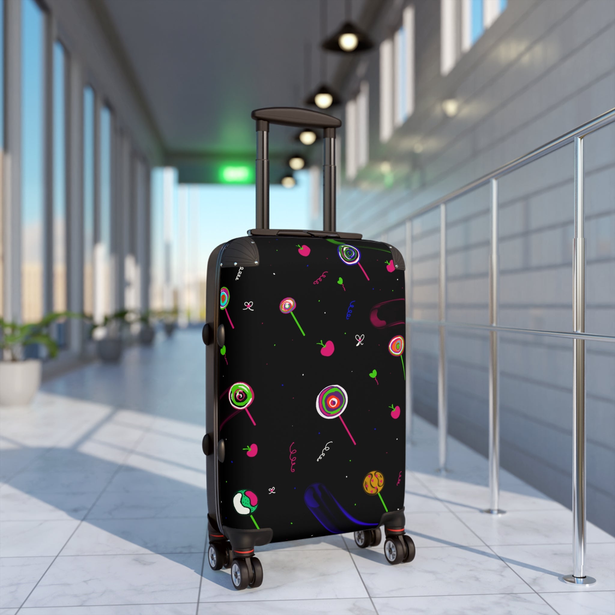 Candy Pop Carry-On Suitcase — Colorful Lollipop Travel Luggage