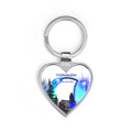 Unstoppable Heart Keychain — Inspirational Blue Nature Design