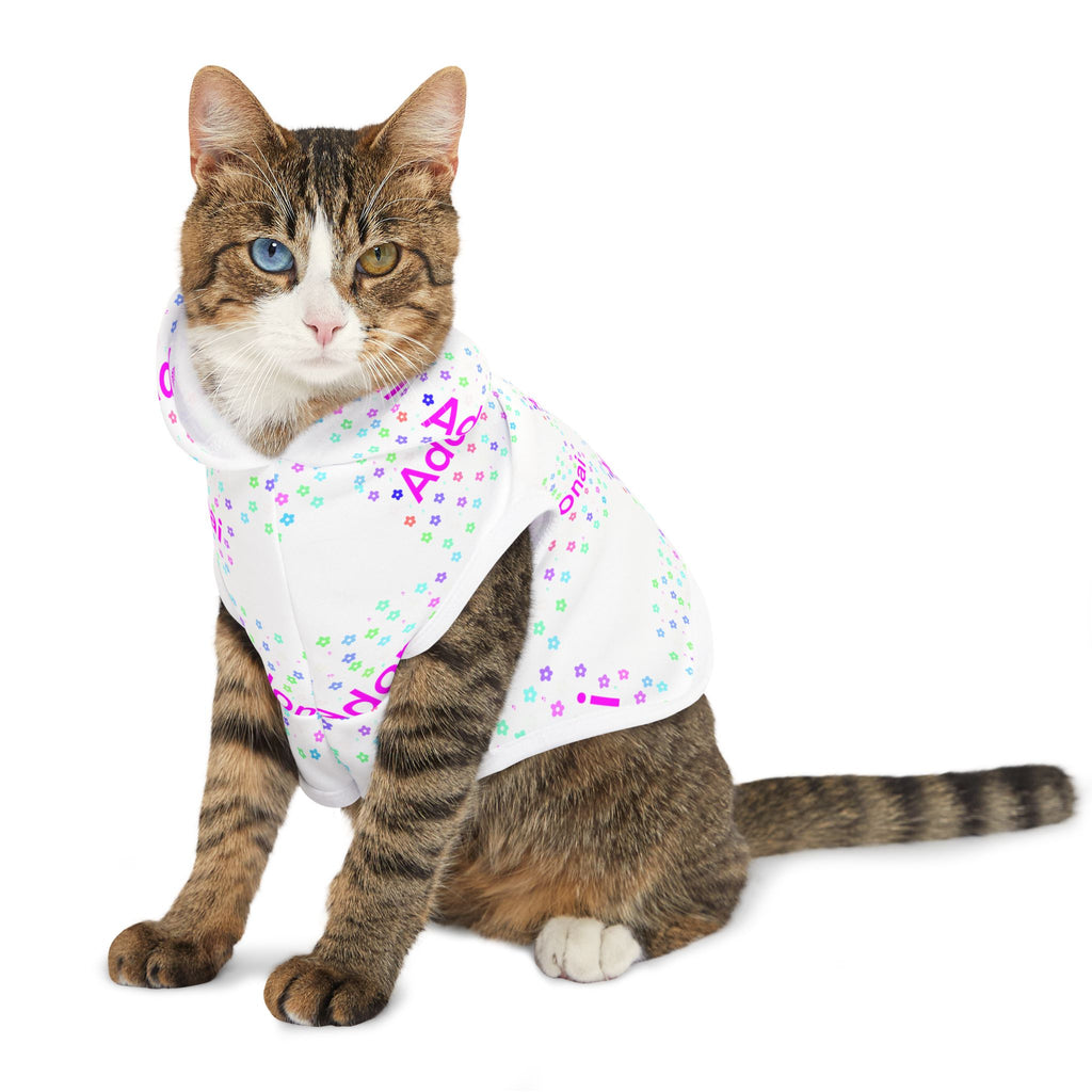 Pet Hoodie — Personalized "Adonai" Confetti Hooded Pet Shirt