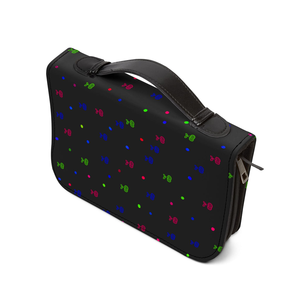 Bible Cover — Minimal Colorful Dot & Icon Zippered Bible Case