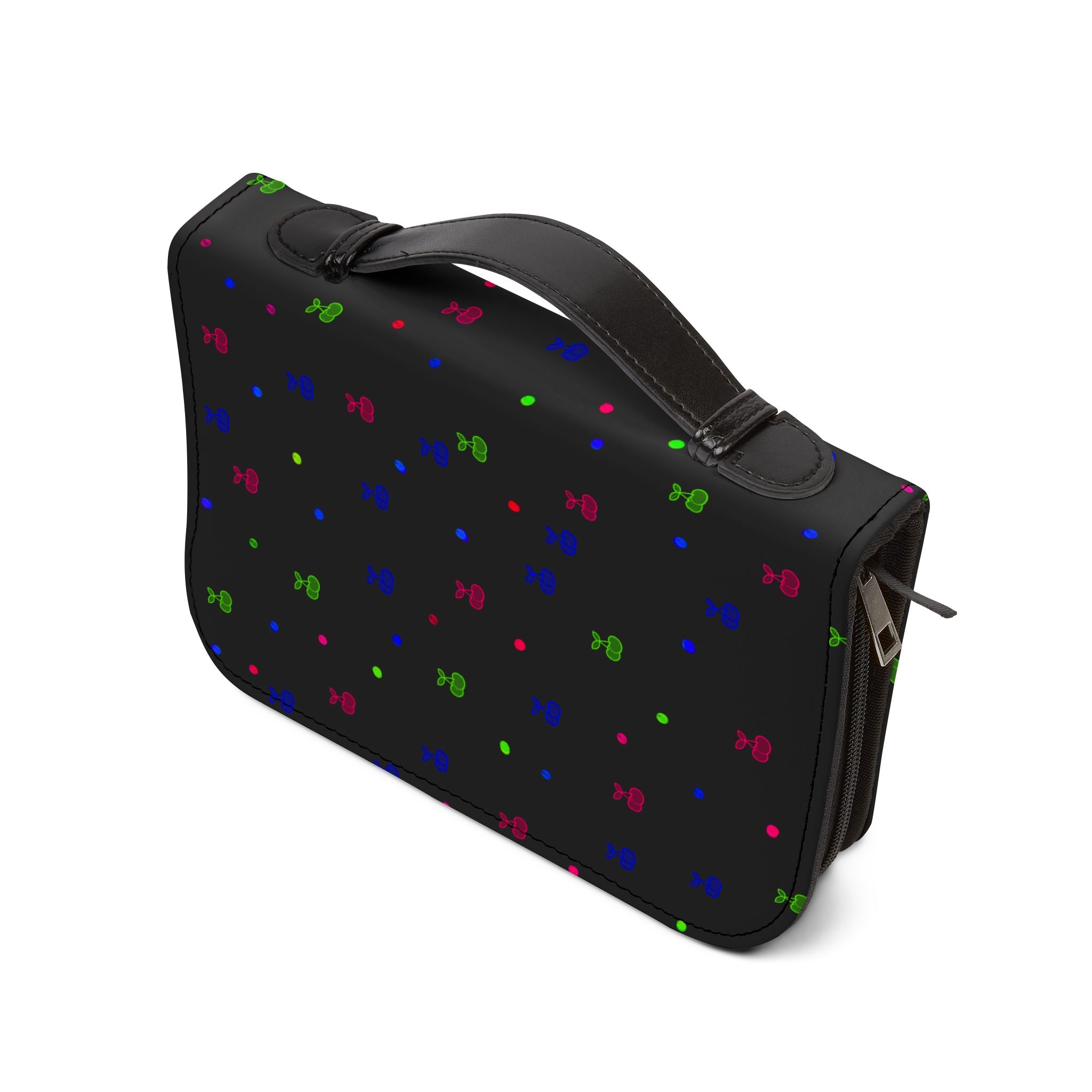 Bible Cover — Minimal Colorful Dot & Icon Zippered Bible Case