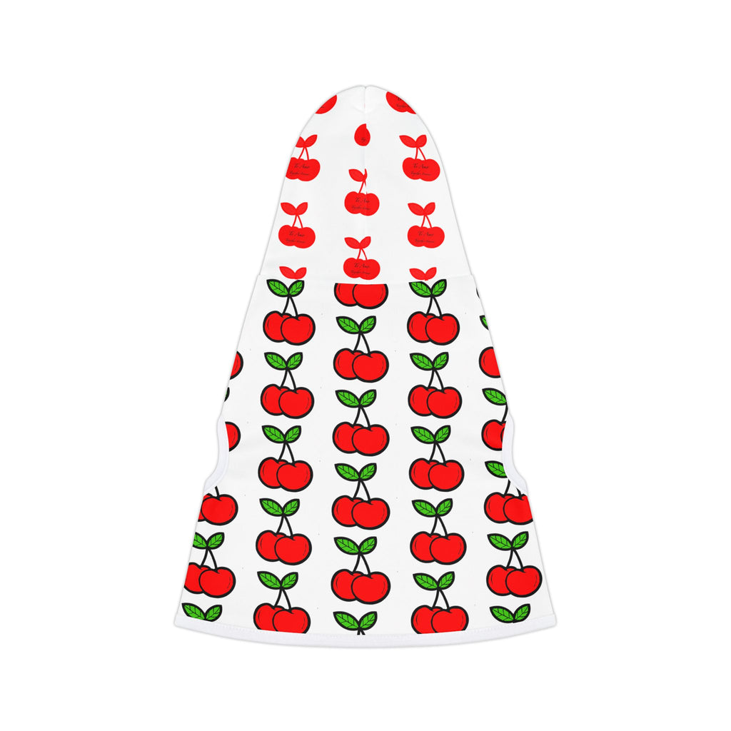 Cherry Pattern Pet Hoodie — Cute Red Cherry Dog & Cat Hoodie