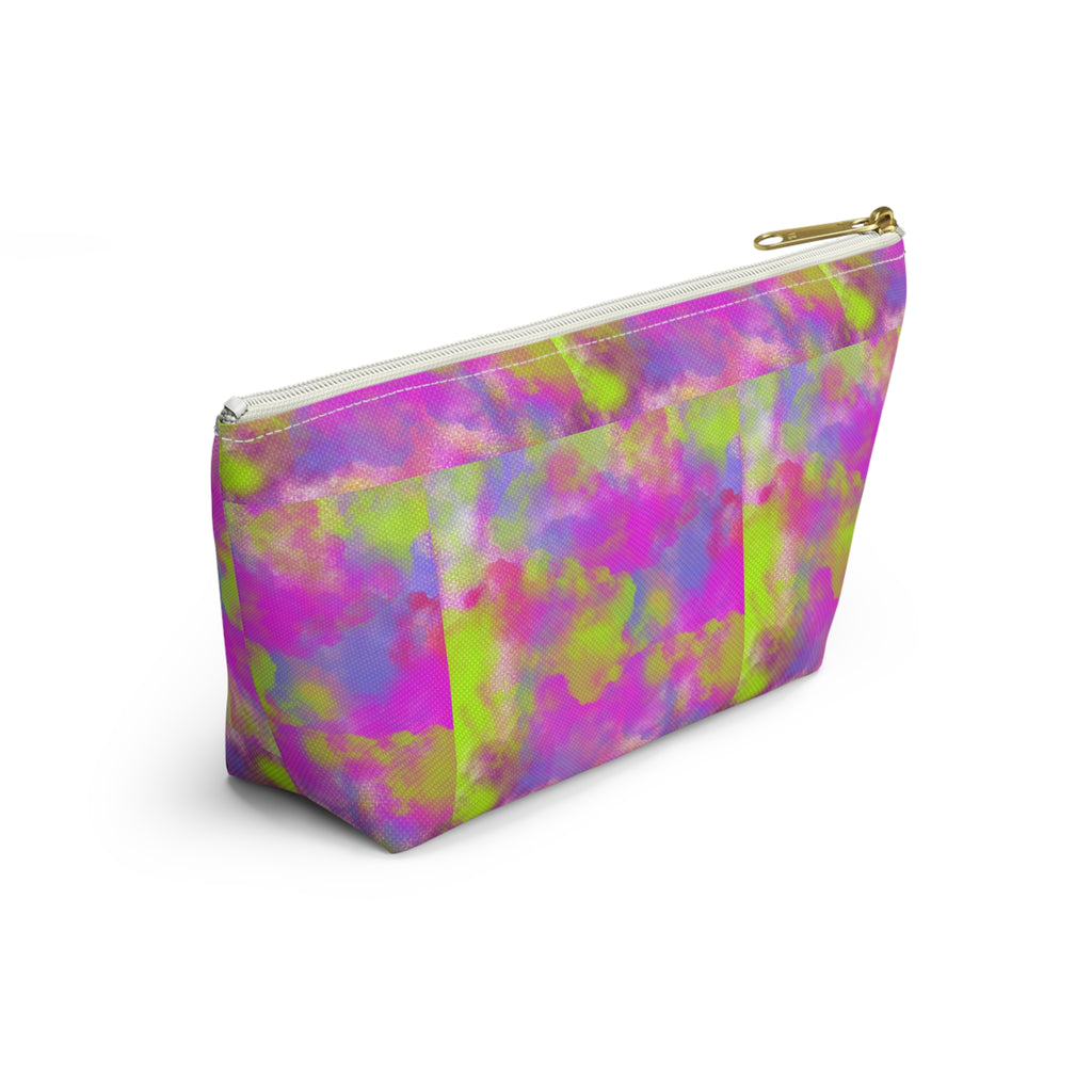 Colorful Kids Accessory Pouch — Cute Girl Illustration Cosmetic Bag
