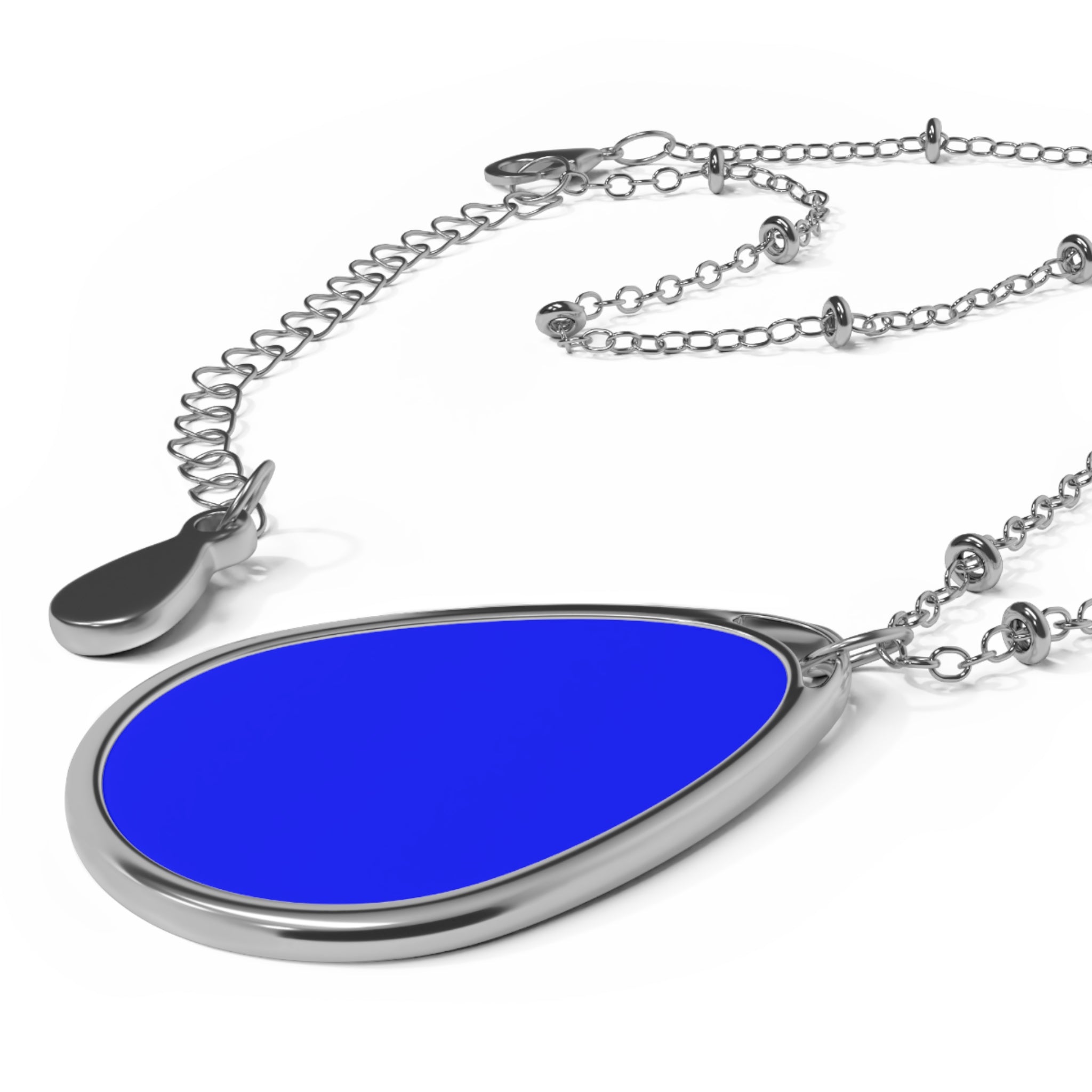 Oval Pendant Necklace – Sterling Teardrop Locket Style