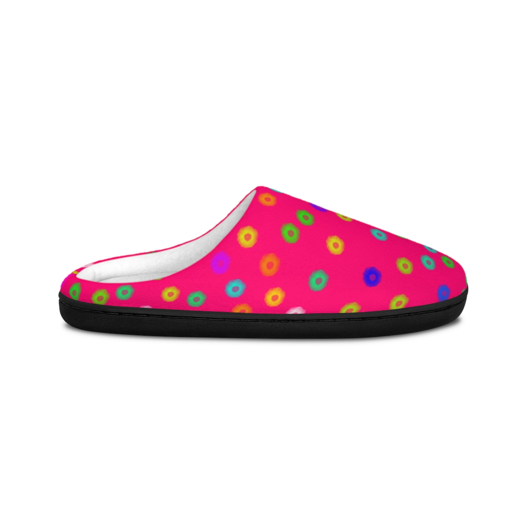Bright Polka Dot Women's Slippers — Cozy Indoor Bedroom & Lounge Shoes