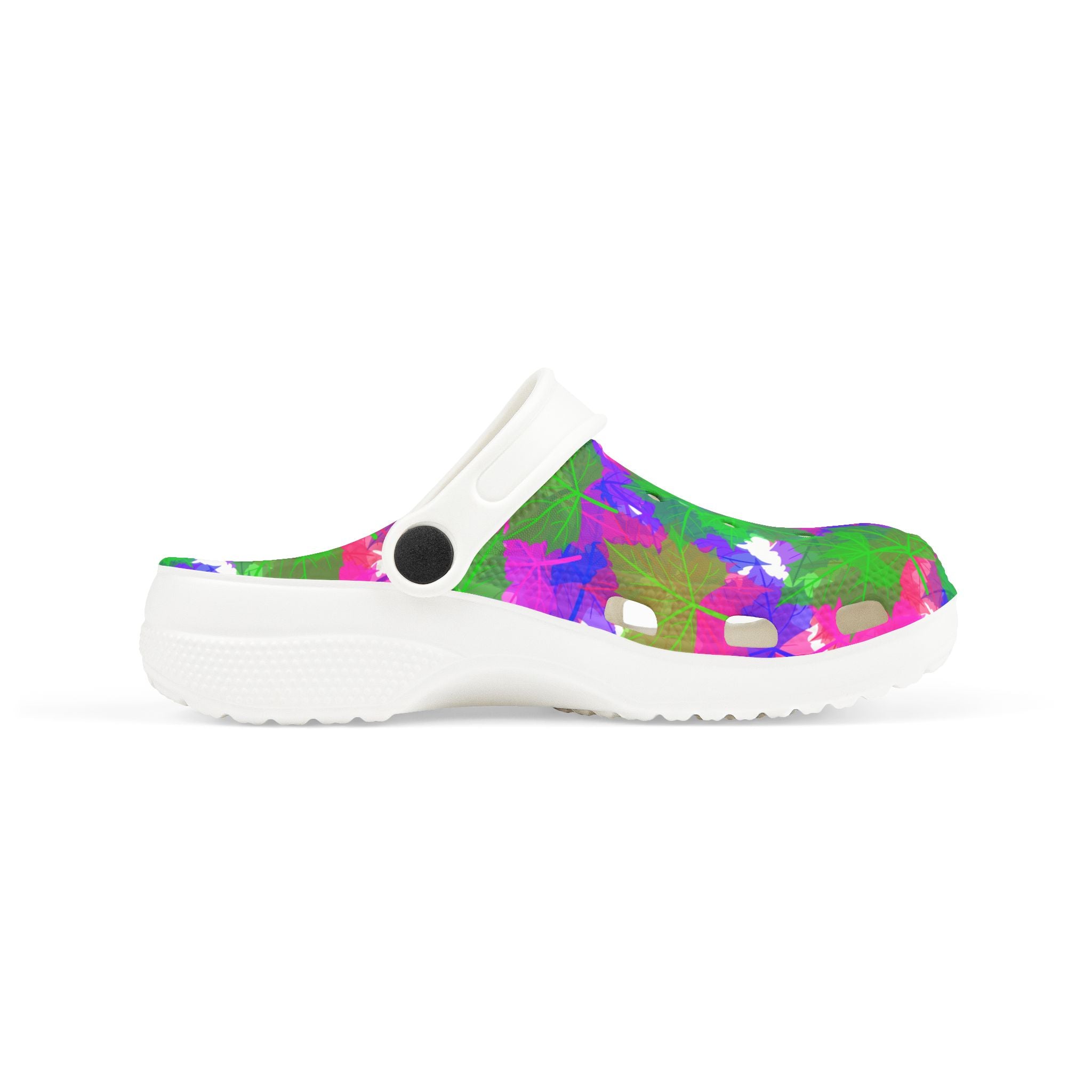 Kids Tie-Dye Splash Foam Clogs — Colorful Garden Pattern
