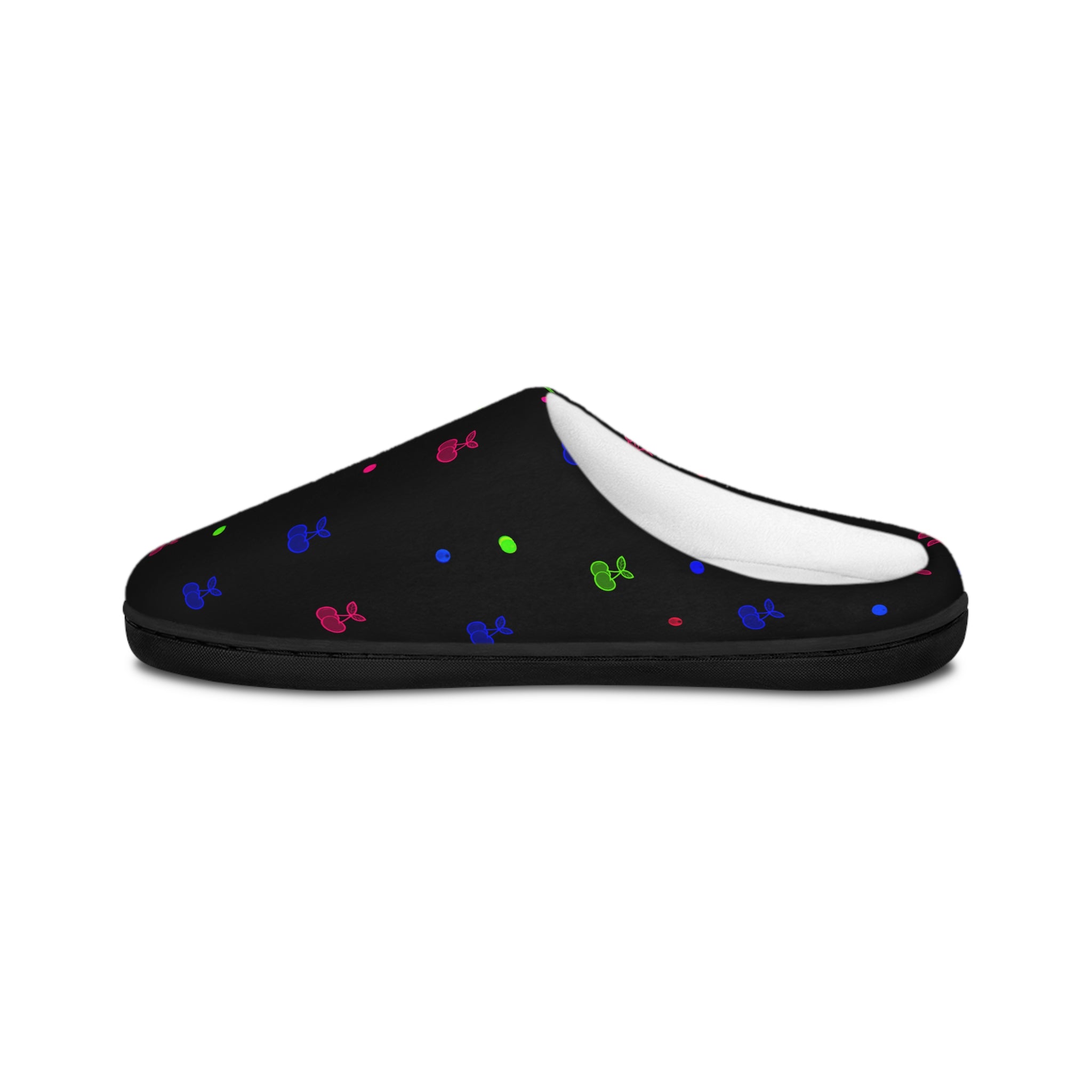 Cozy Women's Indoor Slippers — Colorful Mini Mushroom Dot Pattern