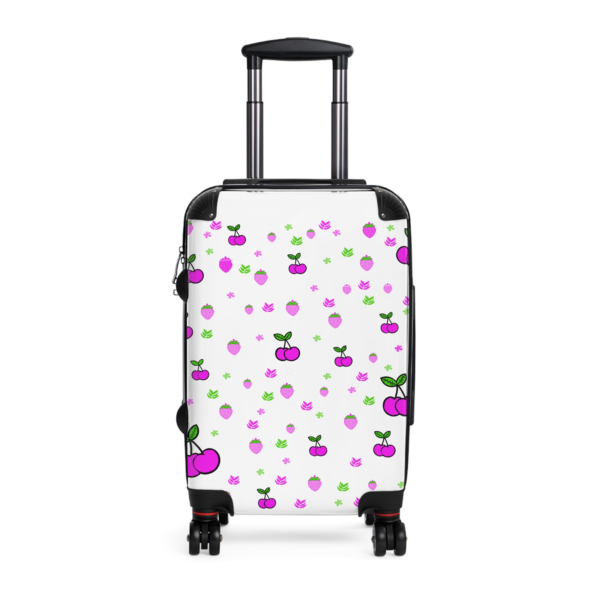 Cherry Pattern Suitcase – Cute Pink Cherry Luggage Cover for Travel