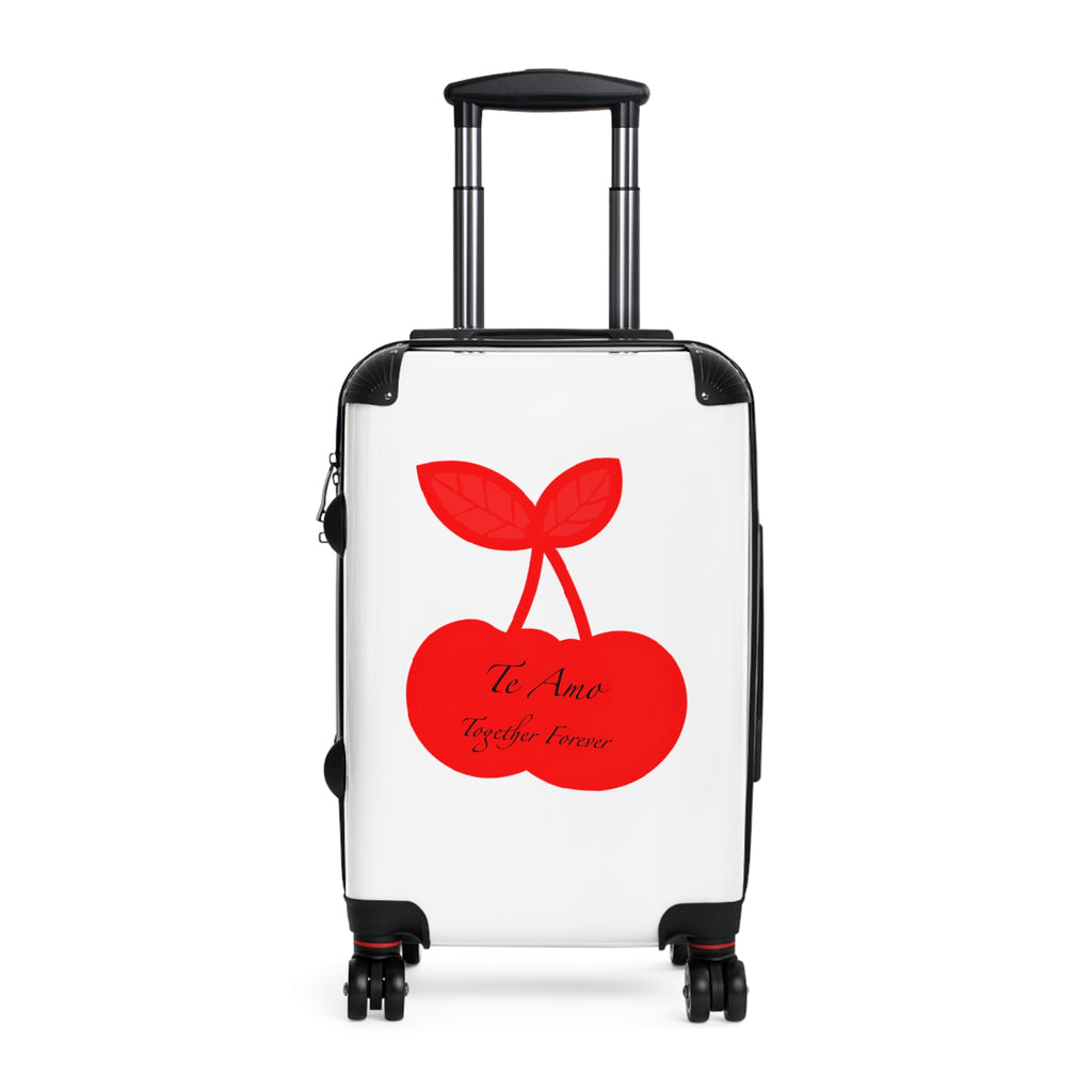 Cherry Love Suitcase – 'Te Amo Together Forever' Romantic Carry-On