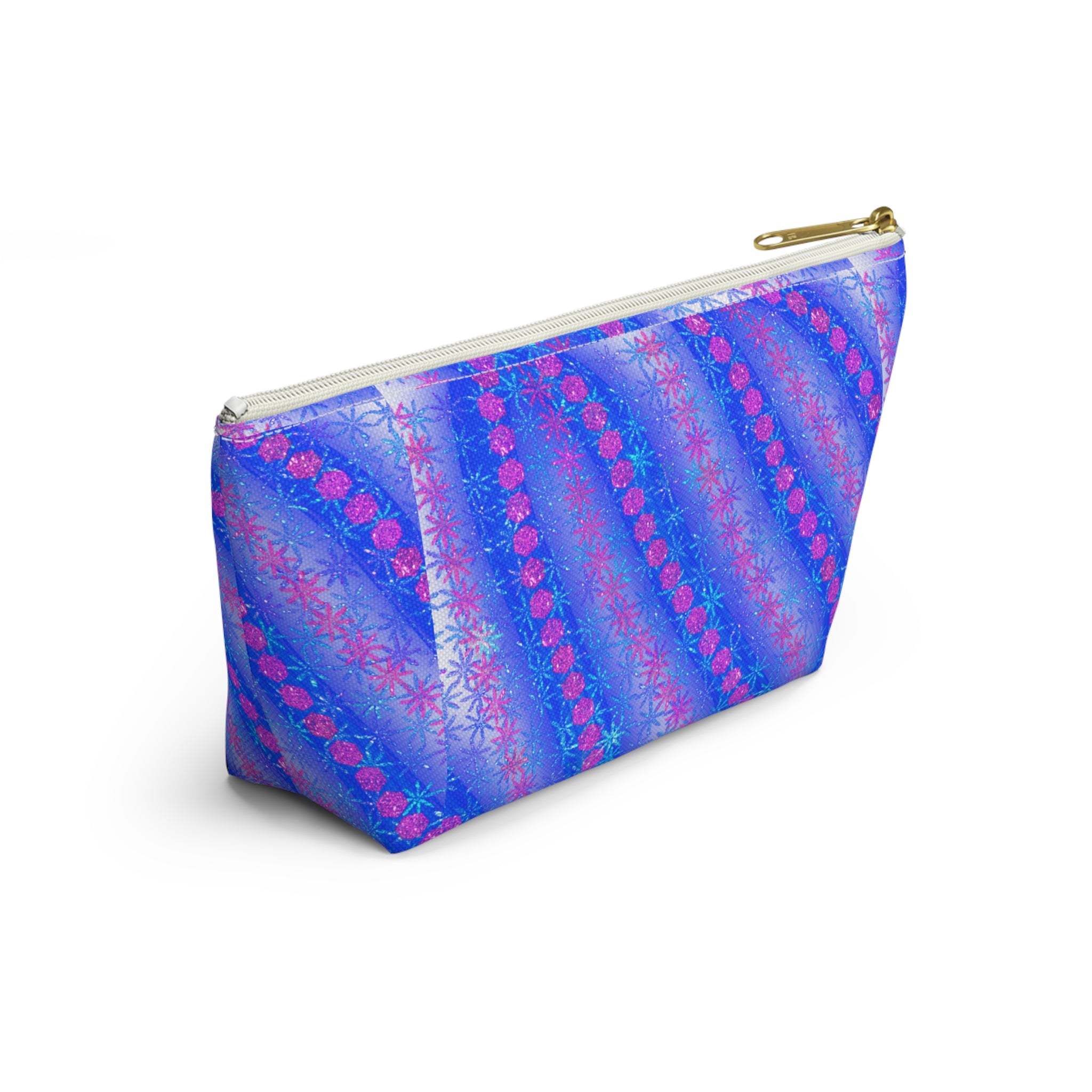 Blue Pink Starburst Accessory Pouch