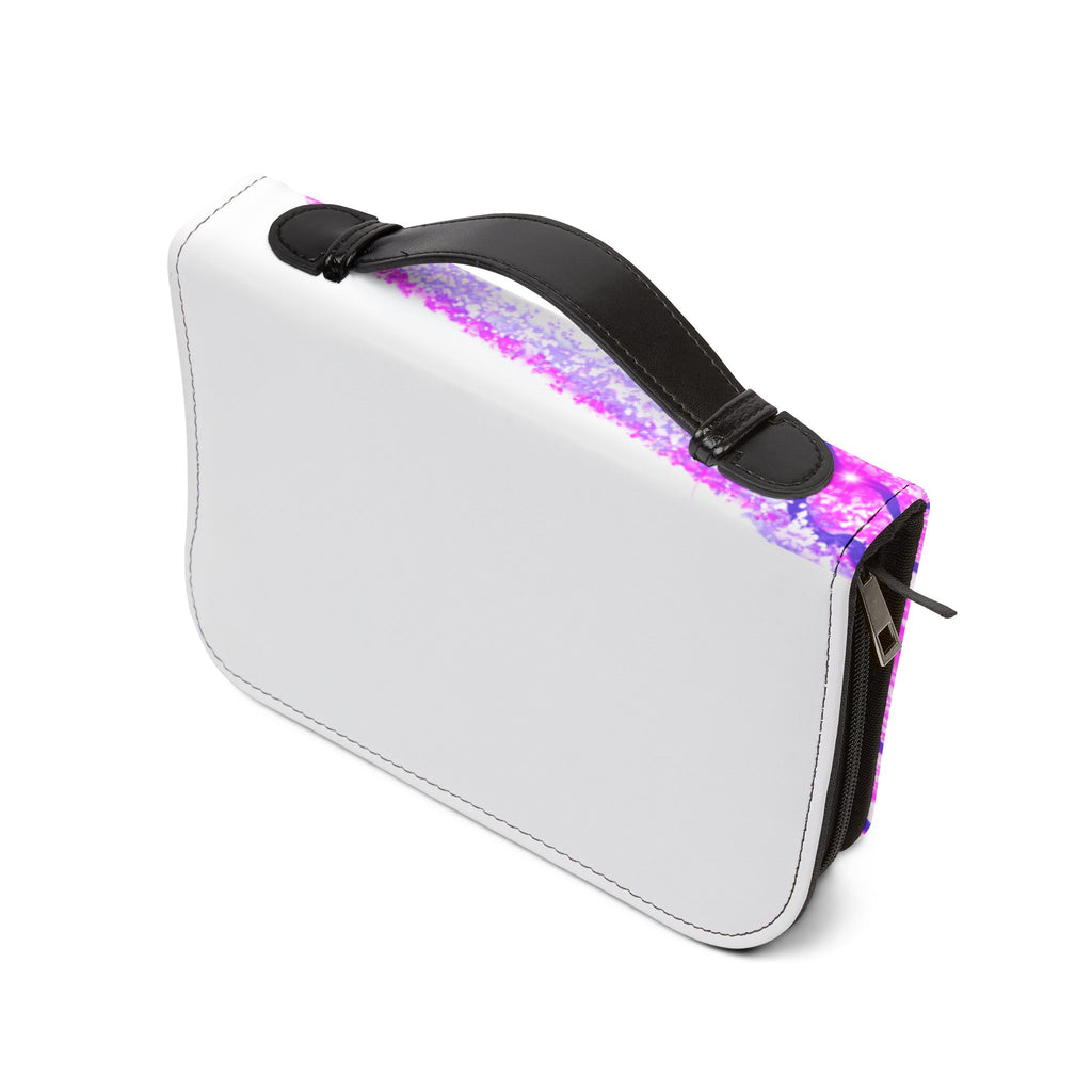 Inspirational Floral Heart Bible Cover — 'A Love so Pure' Pink/Purple Zipped Case